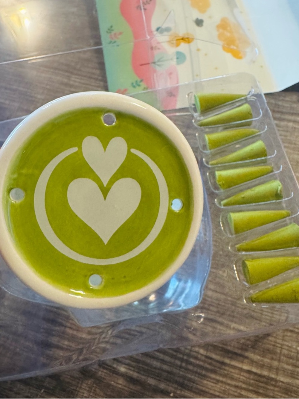 Matcha Mood Cone Incense Burner Kit Kawaii Mug NIB - Picture 3 of 5